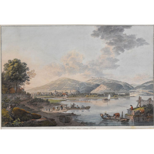 JOHANN LUDWIG ABERLI : 'V�e d′Yverdon, prise depuis Clindi' (DOBIASCHOFSKY AUKTIONEN AG)
