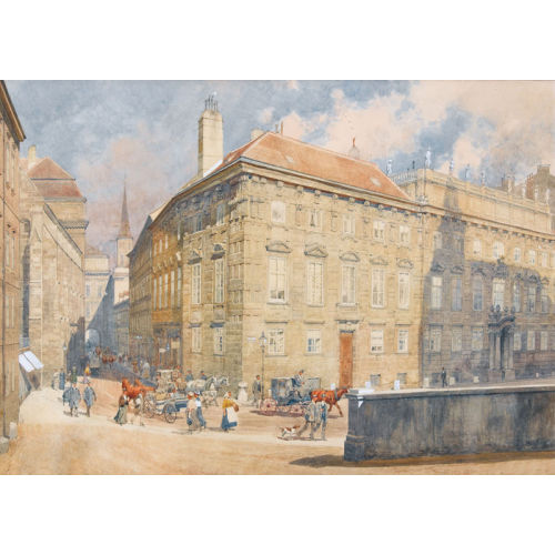 FRANZ KOPALLIK : Blick auf das Palais Lobkowitz und die Herrengasse in Wien (DOBIASCHOFSKY AUKTIONEN AG)