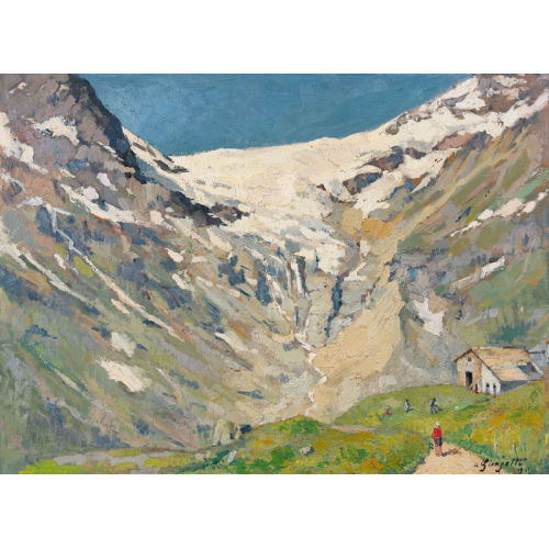ANGELO GIORGETTI : Gebirgslandschaft mit Gletscher (DOBIASCHOFSKY AUKTIONEN AG)