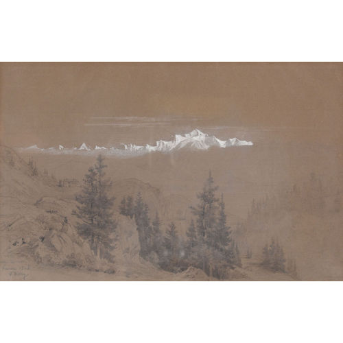 FRAN�OIS DIDAY : Alpenpanorama mit dem Mont Blanc (DOBIASCHOFSKY AUKTIONEN AG)
