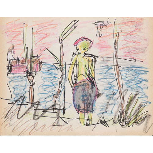 ALBERT M�LLER : Frau am Strand (DOBIASCHOFSKY AUKTIONEN AG)