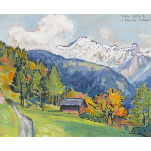 FRAN�OIS GOS : Herbstliche Walliser Berglandschaft (DOBIASCHOFSKY AUKTIONEN AG)
