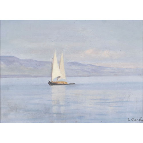LOUIS CAMILLE GIANOLI : 'Barque sur le L�man' (DOBIASCHOFSKY AUKTIONEN AG)