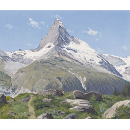ALBERT DUPLAIN : Das sommerliche Matterhorn (DOBIASCHOFSKY AUKTIONEN AG)