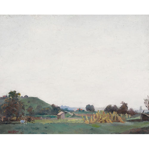�MILE BRESSLER : Feldlandschaft mit Garten (DOBIASCHOFSKY AUKTIONEN AG)