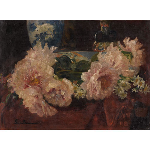 GUSTAVE JEANNERET : Stillleben mit Pfingstrosen (DOBIASCHOFSKY AUKTIONEN AG)