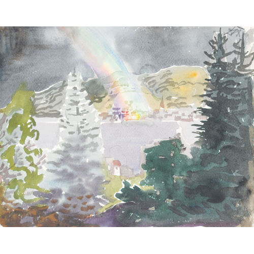 OTTO DIX : 'See mit Regenbogen' (DOBIASCHOFSKY AUKTIONEN AG)