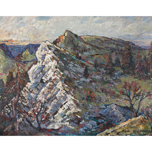 CHARLES L′EPLATTENIER : Mont Racine en automne (DOBIASCHOFSKY AUKTIONEN AG)