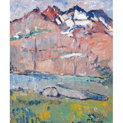 MAX ROBERT THEYNET : Gebirgskette am See (DOBIASCHOFSKY AUKTIONEN AG)