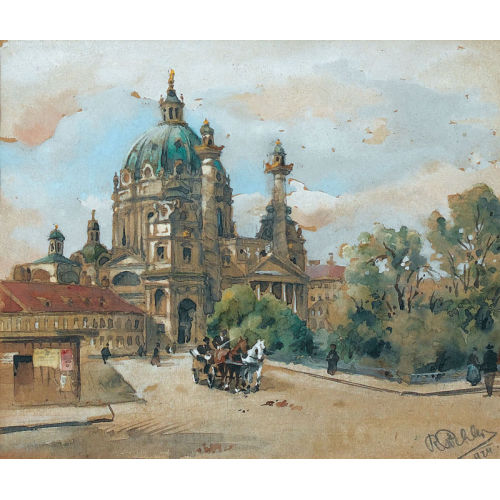 RUDOLF MATTHIAS PICHLER : Die Karlskirche in Wien (DOBIASCHOFSKY AUKTIONEN AG)