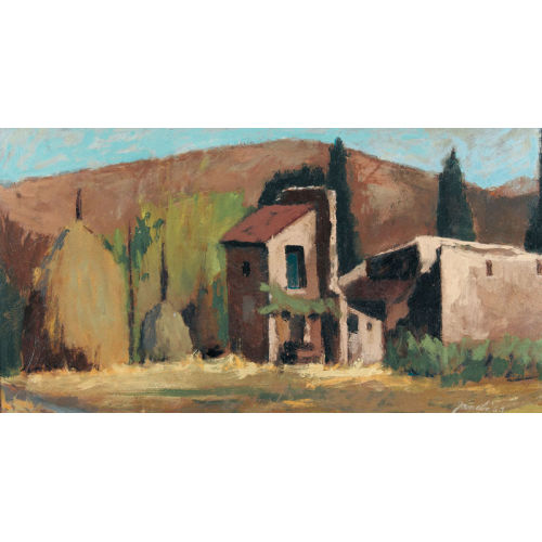 JEANNE) JANEB� (EIGTL. BARRAUD-PELLET : Landschaft in der Provence mit Mas (DOBIASCHOFSKY AUKTIONEN AG)