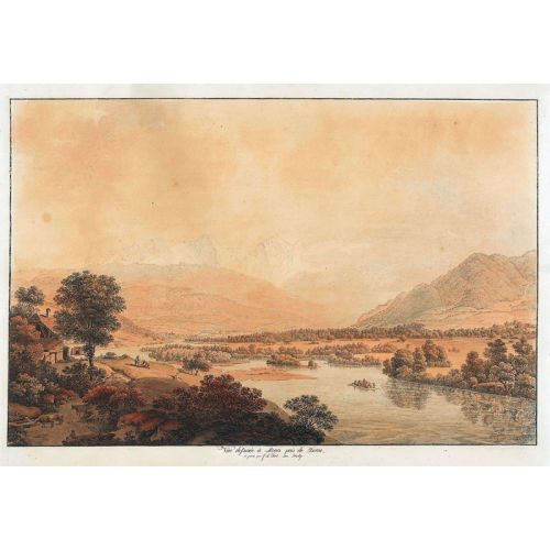 JOHANN LUDWIG ABERLI : 'V�e dessin�e � Mouri pr�s de Berne,...' (DOBIASCHOFSKY AUKTIONEN AG)