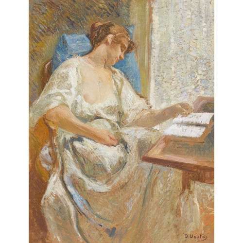 OTTO VAUTIER : La liseuse endormie (DOBIASCHOFSKY AUKTIONEN AG)