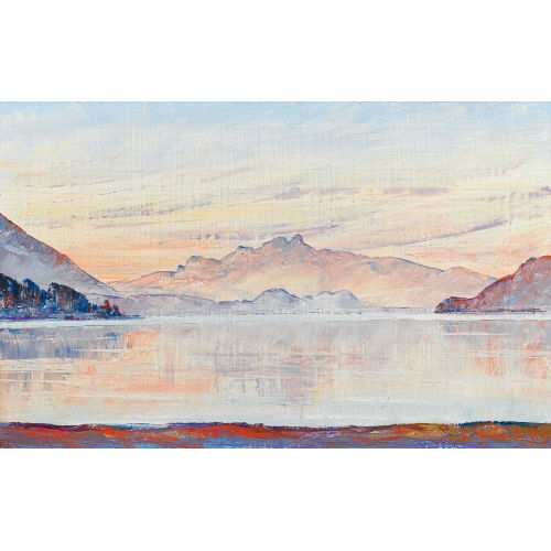 LOUIS D�RR : 'Sonnenuntergang am Thunersee' (DOBIASCHOFSKY AUKTIONEN AG)
