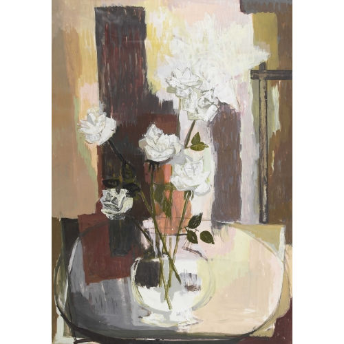 FRANK CHABRY : Stillleben mit weissen Rosen (DOBIASCHOFSKY AUKTIONEN AG)