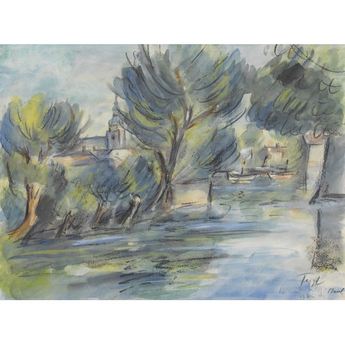 FRIEDRICH FEIGL : Sommerliche Flusslandschaft (DOBIASCHOFSKY AUKTIONEN AG)