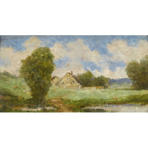 GUSTAVE EUG�NE CASTAN : Sommerlandschaft mit Bauernhof (DOBIASCHOFSKY AUKTIONEN AG)