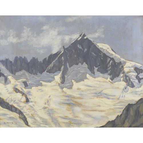 OTTO JOSEF OLBERTZ : 'Das Aletschhorn von Eggishorn aus' (DOBIASCHOFSKY AUKTIONEN AG)