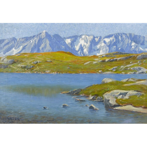 JAKOB HERZOG : Sommerlicher Alpsee (DOBIASCHOFSKY AUKTIONEN AG)