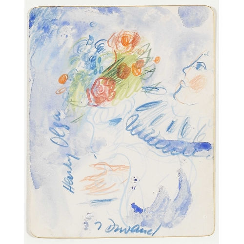 JOSEPH EDWARD DUVANEL : Blumenstrauss und Kopf (DOBIASCHOFSKY AUKTIONEN AG)