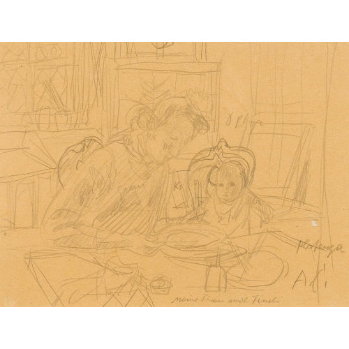 ALOIS CARIGIET : 'Meine Frau mit Tineli' (DOBIASCHOFSKY AUKTIONEN AG)