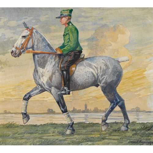 IWAN EDWIN HUGENTOBLER : Reiter der Kavallerie (DOBIASCHOFSKY AUKTIONEN AG)