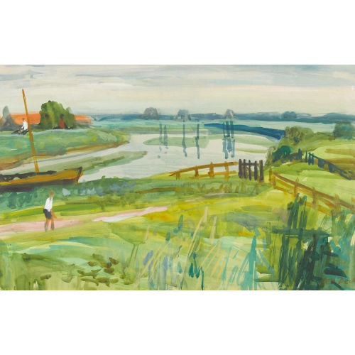 LEO DECK : Sommerliche Flusslandschaft (DOBIASCHOFSKY AUKTIONEN AG)