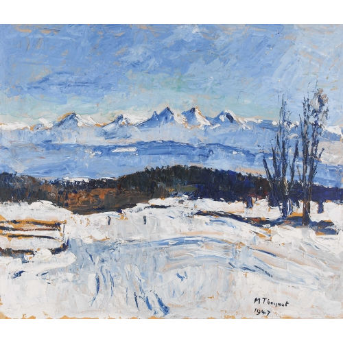 MAX ROBERT THEYNET : Winterliche Berglandschaft (DOBIASCHOFSKY AUKTIONEN AG)