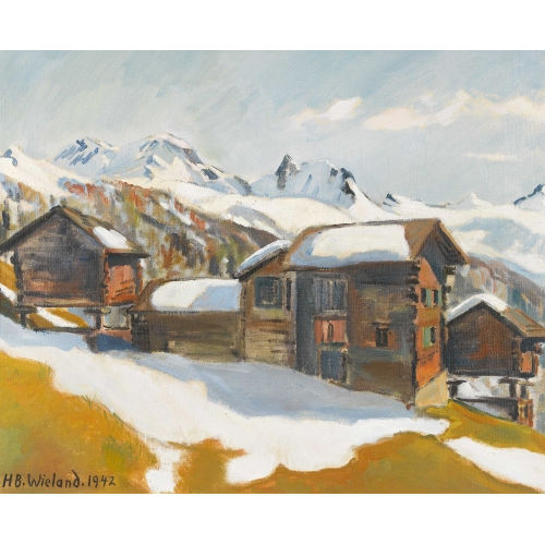 HANS BEAT WIELAND : Vorfr�hling bei Zermatt (DOBIASCHOFSKY AUKTIONEN AG)