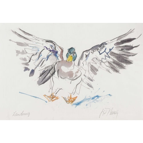 FRITZ HUG : Landende Ente (DOBIASCHOFSKY AUKTIONEN AG)
