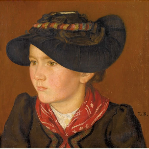 FRAN�OIS DE RIBAUPIERRE : Portr�t einer jungen Walliserin (DOBIASCHOFSKY AUKTIONEN AG)