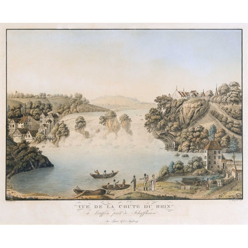 JOHANN JAKOB SCHALCH : 'Vue de la Chute du Rhin � Lauffen pr�s de Schaffhouse' (DOBIASCHOFSKY AUKTIONEN AG)