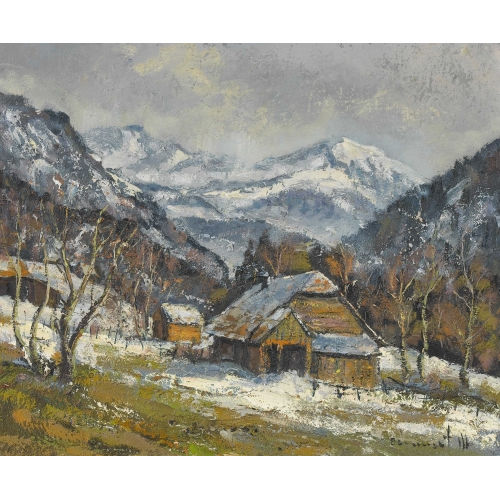 MAX CL�MENT : Landschaft bei Plasselb (Sageboden) (DOBIASCHOFSKY AUKTIONEN AG)