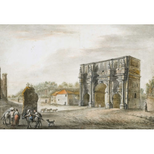ABRAHAM LOUIS RODOLPHE DUCROS : Der Konstantinsbogen in Rom (DOBIASCHOFSKY AUKTIONEN AG)