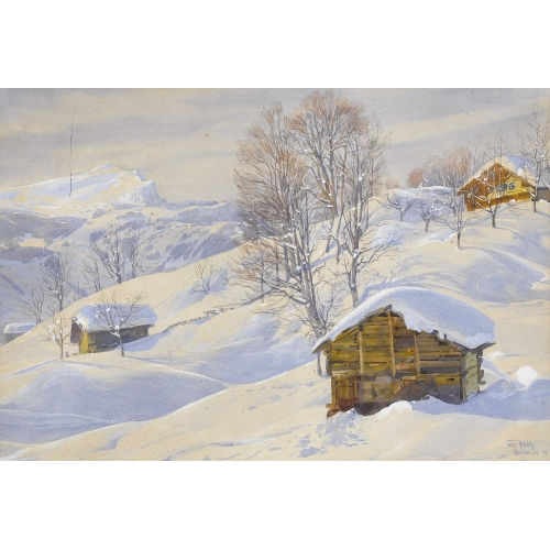 OTTO M�HLY : Winterlandschaft bei Grindelwald (DOBIASCHOFSKY AUKTIONEN AG)