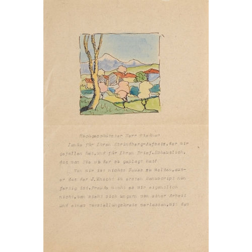 HERMANN HESSE : Sonnige Tessiner Landschaft (DOBIASCHOFSKY AUKTIONEN AG)