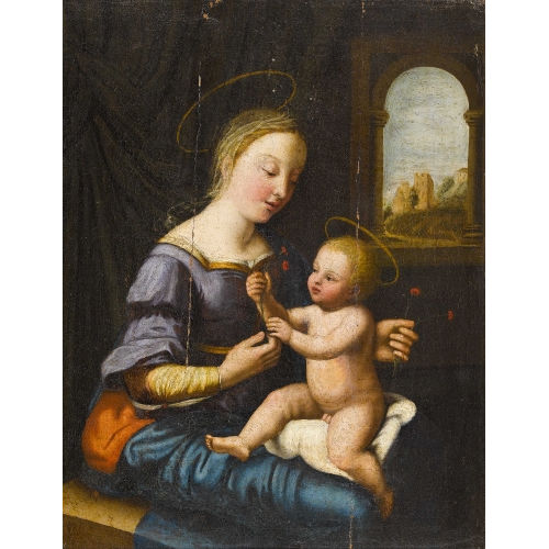 RAFFAELLO) RAFFAEL (EIGTL. SANTI : Madonna mit der Nelke (DOBIASCHOFSKY AUKTIONEN AG)