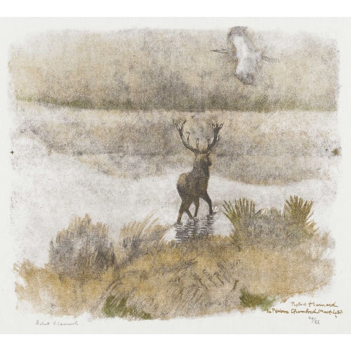 ROBERT HAINARD : 'Cerf et h�ron dans le brouillard' (DOBIASCHOFSKY AUKTIONEN AG)