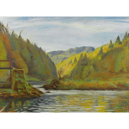 AUR�LE-REN� BARRAUD : Herbstliche Doubslandschaft (DOBIASCHOFSKY AUKTIONEN AG)