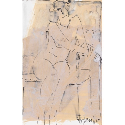 BODO STAUFFER : Sitzende Frau (DOBIASCHOFSKY AUKTIONEN AG)