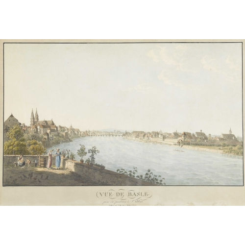 ACHILLES BENZ : 'Vue de Basle prise du fauxbourg de St. Alban' (DOBIASCHOFSKY AUKTIONEN AG)