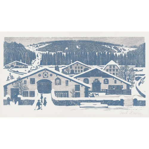 EMIL ZBINDEN : 'Jurah�user im Winter II' (DOBIASCHOFSKY AUKTIONEN AG)