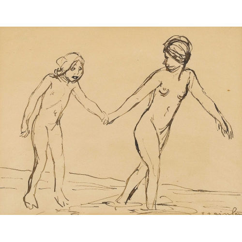 TH�OPHILE-ALEXANDRE STEINLEN : 'Jeune fille et jeune femme nues' (DOBIASCHOFSKY AUKTIONEN AG)