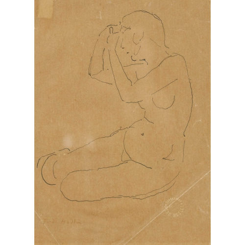 FERDINAND HODLER : Studie zu 'Der Tag' (DOBIASCHOFSKY AUKTIONEN AG)