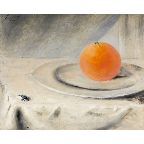 ANDR� JEAN EVARD : Stillleben mit Orange und Insekt (DOBIASCHOFSKY AUKTIONEN AG)