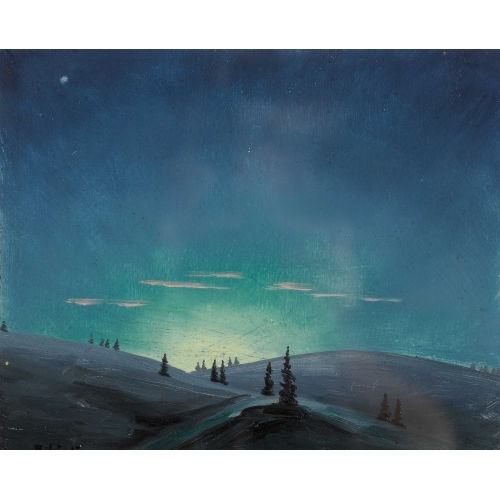 ANDR� JEAN EVARD : Berglandschaft im Mondschein (DOBIASCHOFSKY AUKTIONEN AG)