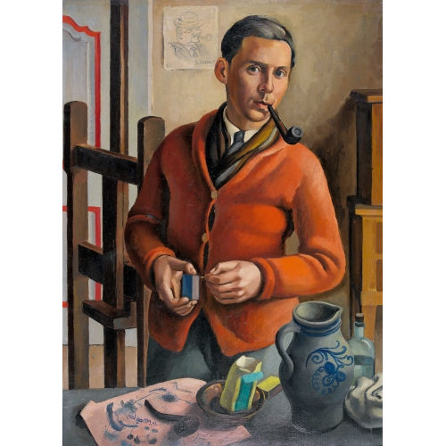 HENRY MEYLAN : 'Autoportrait � la pipe' (DOBIASCHOFSKY AUKTIONEN AG)