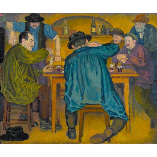 CASIMIR EDMOND REYMOND : 'Les joueurs de cartes' (DOBIASCHOFSKY AUKTIONEN AG)