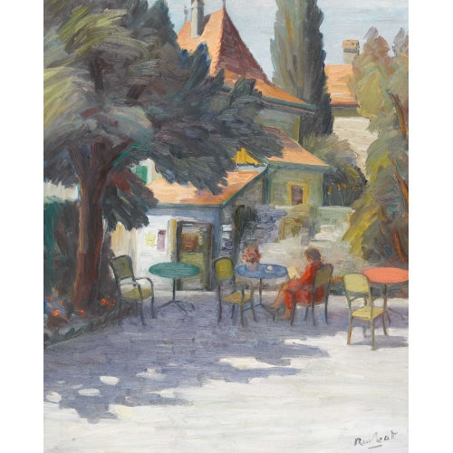 WILLY JAMES ROCHAT : 'Dans la terrasse du caf�' (DOBIASCHOFSKY AUKTIONEN AG)