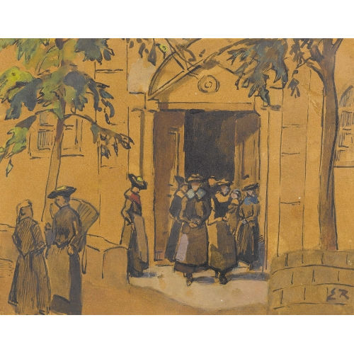 �DOUARD RAVEL : Walliser Kirchgang. Gegenst�cke (DOBIASCHOFSKY AUKTIONEN AG)